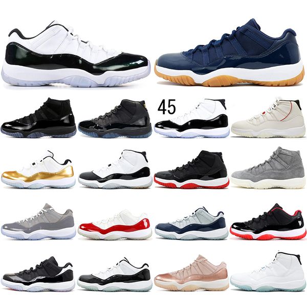 2020 11 11s jumpman basketball shoes low bred concord se metallic gold legend blue pantone ovo grey heiress mens women sneakers size 36-47
2020 11 11s jumpman basketball shoes low bred concord se metallic gold legend blue pantone ovo grey heiress mens women sneakers size 36-47