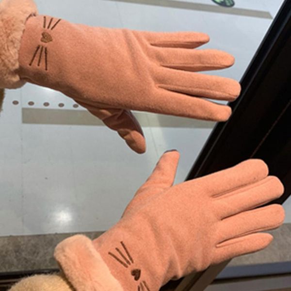 five fingers gloves glove girl warm thick lovely ins fashion cartoon windproof student plush finger riding, Blue;gray
five fingers gloves glove girl warm thick lovely ins fashion cartoon windproof student plush finger riding, Blue;gray