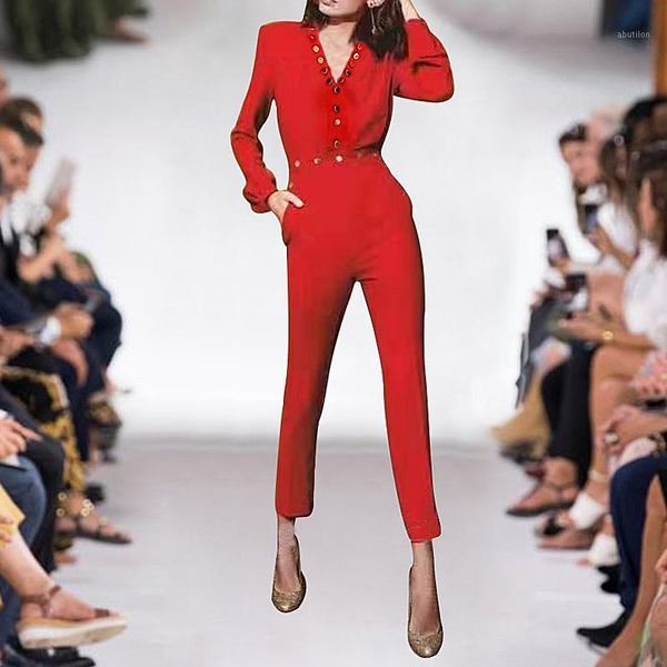 women's jumpsuits & rompers 2021 spring fashion women's party office casual red metal button v-neck trousers runway j, Black;white
women's jumpsuits & rompers 2021 spring fashion women's party office casual red metal button v-neck trousers runway j, Black;white