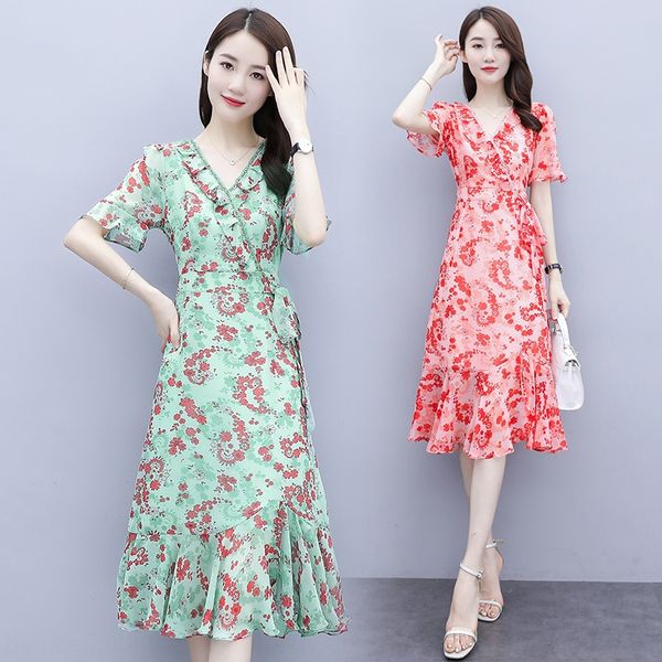 2020 summer new elegant goddess style chiffon dress waist dress skirtfishtail skirt skirtslimming v-neck floral flounced fishtail skirt zk53, Black;gray
2020 summer new elegant goddess style chiffon dress waist dress skirtfishtail skirt skirtslimming v-neck floral flounced fishtail skirt zk53, Black;gray