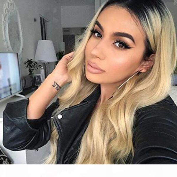 full lace human hair wig wavy natural wave ombre t1b 613 blonde brazilian virgin hair 150% density pre plucked hairline lace front wig, Black;brown
full lace human hair wig wavy natural wave ombre t1b 613 blonde brazilian virgin hair 150% density pre plucked hairline lace front wig, Black;brown