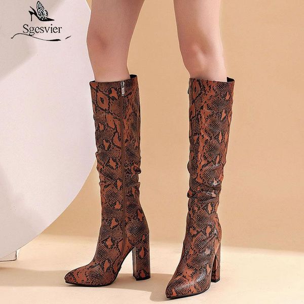 sgesvier snake print high heel knee high boots women shoes faux leather long boots pointed toe zipper autumn winter female, Black
sgesvier snake print high heel knee high boots women shoes faux leather long boots pointed toe zipper autumn winter female, Black