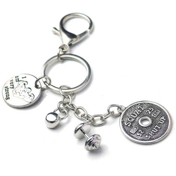 keychains kettlebell weight plate dumbbell keychain crossfit bodybuilding i am very strong charms key chains men sports gym jewelry, Silver
keychains kettlebell weight plate dumbbell keychain crossfit bodybuilding i am very strong charms key chains men sports gym jewelry, Silver