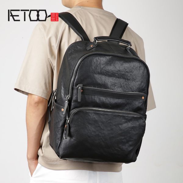 hbp aetoo first layer cowhide backpack, men's leather large-capacity trendy backpack, multifunctional business and leisure computer
hbp aetoo first layer cowhide backpack, men's leather large-capacity trendy backpack, multifunctional business and leisure computer
