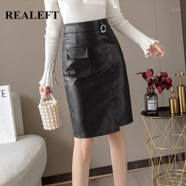 realeft 2020 autumn winter black pu leather irregular sheath skirts pocket vintage wrap skirts high waist midi female1
realeft 2020 autumn winter black pu leather irregular sheath skirts pocket vintage wrap skirts high waist midi female1
