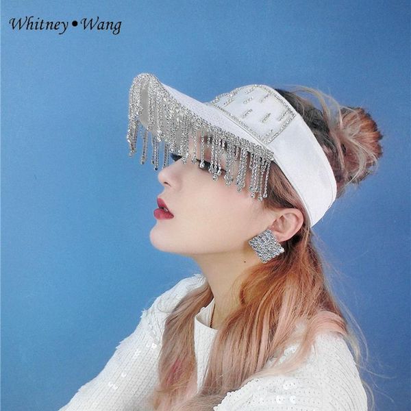 whitney wang 2020 summer fashion designer style bling bling handmade diamonds tassel sun hats women summer caps hat, Blue;gray
whitney wang 2020 summer fashion designer style bling bling handmade diamonds tassel sun hats women summer caps hat, Blue;gray
