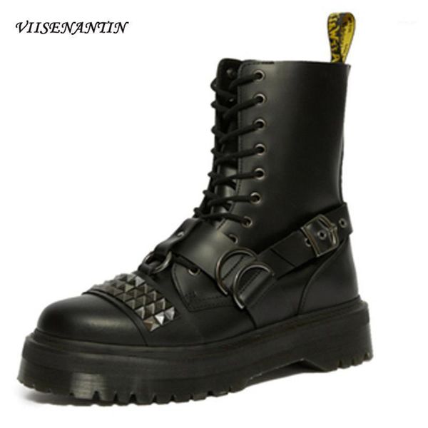 boots british style platform round toe med heel high-shoes chunky sole rivet buckle women's lace-up motorcycle boots1, Black
boots british style platform round toe med heel high-shoes chunky sole rivet buckle women's lace-up motorcycle boots1, Black