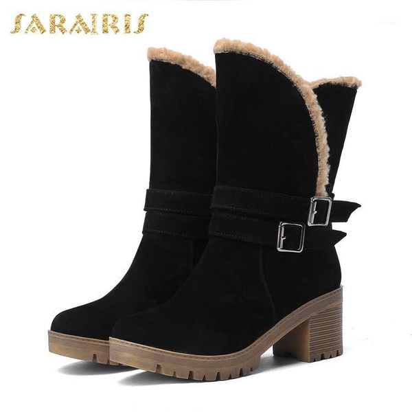 sarairis keep warm plush big size 43 chunky heels boots woman shoes fur winter shoes buckles mid calf boots woman1, Black
sarairis keep warm plush big size 43 chunky heels boots woman shoes fur winter shoes buckles mid calf boots woman1, Black