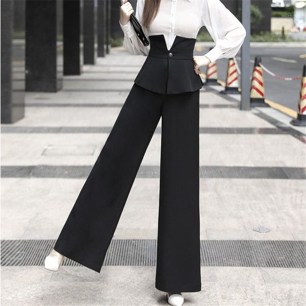 suit pants women spring autumn new design long high waist extra ruffles patchwork wide leg pants loose office lady work trousers1, Black;white
suit pants women spring autumn new design long high waist extra ruffles patchwork wide leg pants loose office lady work trousers1, Black;white