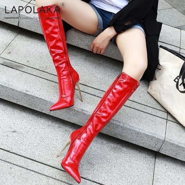 boots lapolaka 2021 arrivals red mature pointed toe zip woman sheos super thin high heels shoes ladies fashion bootie1, Black
boots lapolaka 2021 arrivals red mature pointed toe zip woman sheos super thin high heels shoes ladies fashion bootie1, Black