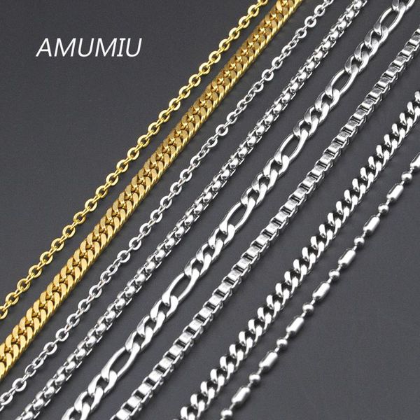 amumiu 40-70cm gold chain necklace for men women stainless steel accessories chain wholesale diy long hn005, Silver
amumiu 40-70cm gold chain necklace for men women stainless steel accessories chain wholesale diy long hn005, Silver