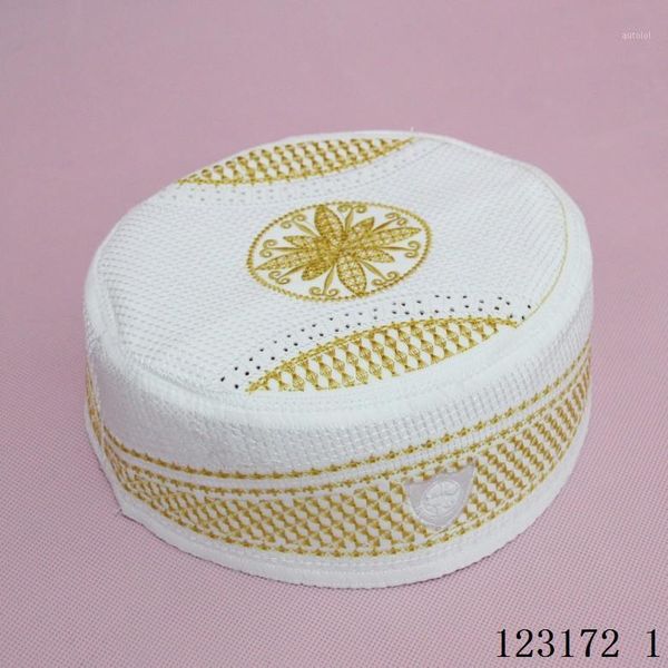 the new style muslim hat flat round edge men's hat men arabia style and gold line full of embroidered hats1, Blue;gray
the new style muslim hat flat round edge men's hat men arabia style and gold line full of embroidered hats1, Blue;gray