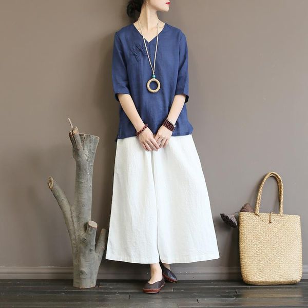 women's blouses & shirts women ramie vintage v neck summer shirt ladies solid color retro blouse female loose handmade button 2021, White
women's blouses & shirts women ramie vintage v neck summer shirt ladies solid color retro blouse female loose handmade button 2021, White