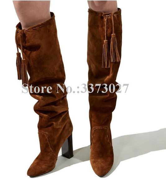 brown suede коренастый пятки женщины длинные сапоги мода кисточкой шнуровка колено высокие сапоги lady sexy черный большой размер свободный, Black
brown suede коренастый пятки женщины длинные сапоги мода кисточкой шнуровка колено высокие сапоги lady sexy черный большой размер свободный, Black