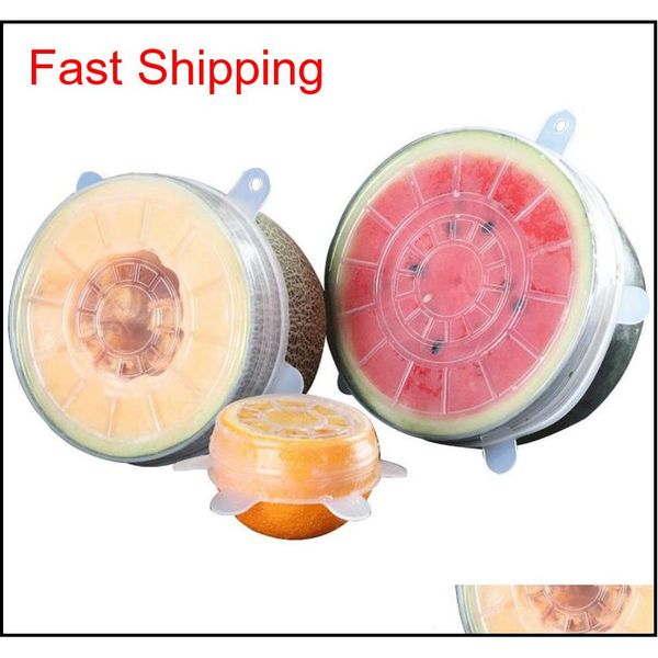 6 pcs/set reusable sil stretch lids food cover fresh keeping sile stretch lids caps for foo qylgyu tore2010
6 pcs/set reusable sil stretch lids food cover fresh keeping sile stretch lids caps for foo qylgyu tore2010