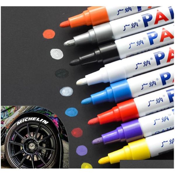 12 colors set waterproof permanent oily paint markers pen car tyre tires tread cd mark metal wood school art graffti stationery mhzpr
12 colors set waterproof permanent oily paint markers pen car tyre tires tread cd mark metal wood school art graffti stationery mhzpr