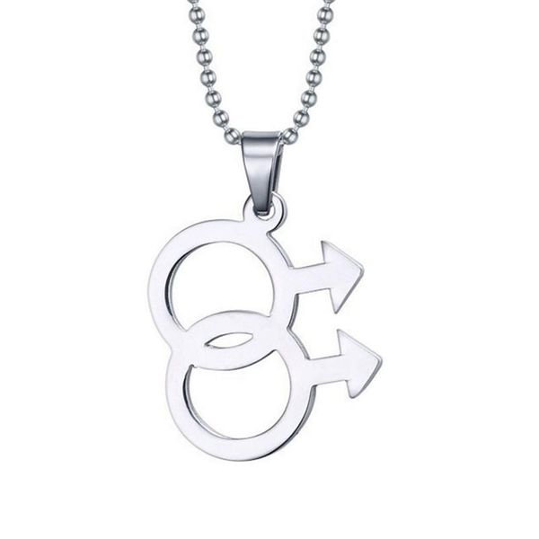 2020 fashion gay pride rainbow boy symbol necklaces pendant stainless steel necklace men jewelry, Silver 
2020 fashion gay pride rainbow boy symbol necklaces pendant stainless steel necklace men jewelry, Silver