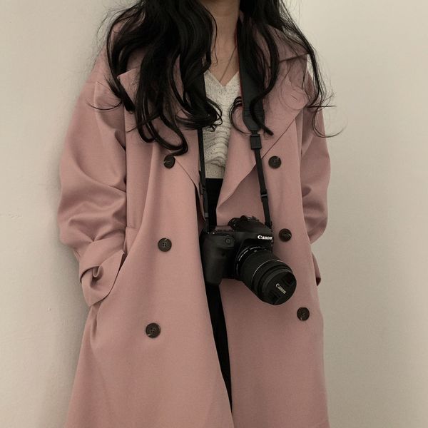 spot black girl ghost horse is oversize loose korean chic pink long windbreaker 201110, Tan;black
spot black girl ghost horse is oversize loose korean chic pink long windbreaker 201110, Tan;black