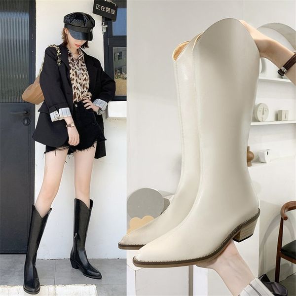 2021 new autumn high-quality fashion women leather pointed to women's toe boots at height of the high knee anti-wear slip-resistant otd, Black
2021 new autumn high-quality fashion women leather pointed to women's toe boots at height of the high knee anti-wear slip-resistant otd, Black
