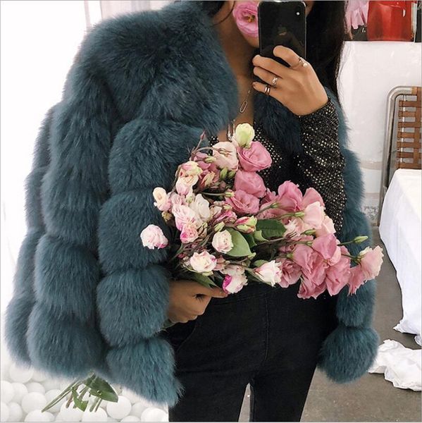 new winter imported fox female temperament warm womens plus size fashions faux fur three quarter sleeve coat q1219, Black
new winter imported fox female temperament warm womens plus size fashions faux fur three quarter sleeve coat q1219, Black