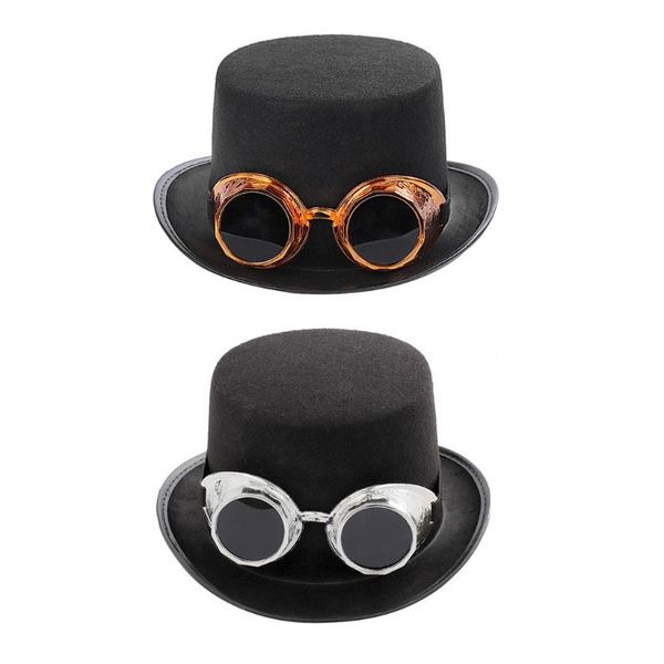 wide brim hats steampunk gothic hat with detachable goggles carnival halloween jazz cap, Blue;gray
wide brim hats steampunk gothic hat with detachable goggles carnival halloween jazz cap, Blue;gray