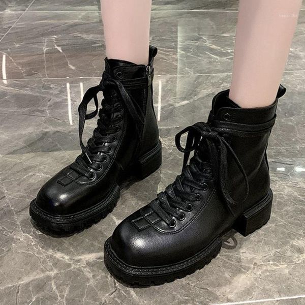 boots 2021 brand shoelaces female tide skidproof sole square heels ankle women shoes footwear1, Black
boots 2021 brand shoelaces female tide skidproof sole square heels ankle women shoes footwear1, Black