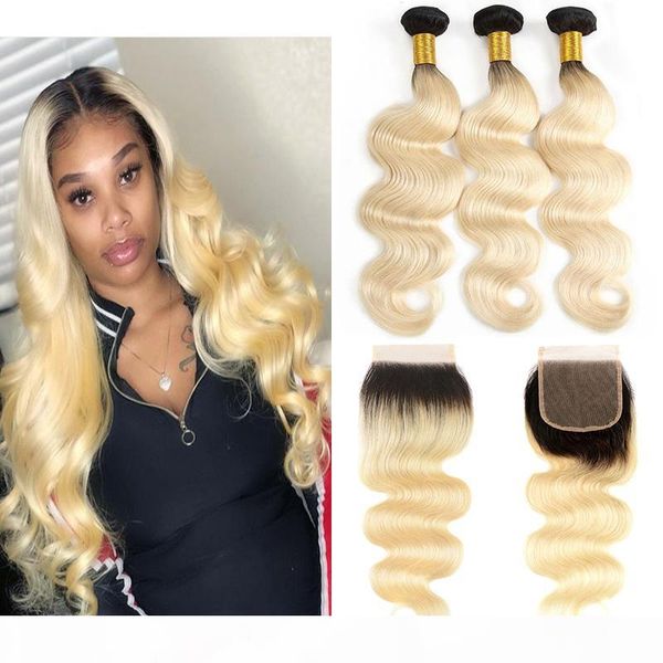 ombre blonde bundles with closure body wave 1b 613 dark root blonde brazilian human hair weave bundles with 4x4 part lace closure, Black;brown
ombre blonde bundles with closure body wave 1b 613 dark root blonde brazilian human hair weave bundles with 4x4 part lace closure, Black;brown