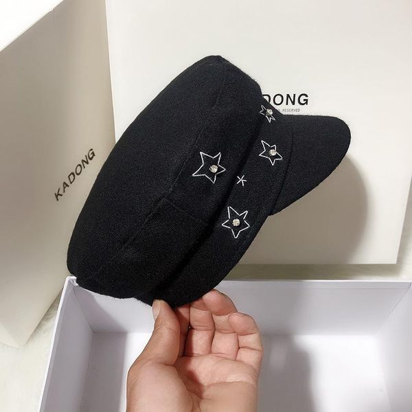 stingy brim hats &dolphin designer women cotton hat british style cap black white pctagonal cool artist girl star decorative, Blue;gray
stingy brim hats &dolphin designer women cotton hat british style cap black white pctagonal cool artist girl star decorative, Blue;gray