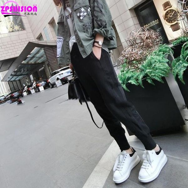 2020 spring sports pants women's trousers black loose thin section harem pants casual autumn new plus velvet winter warm t1, Black;white
2020 spring sports pants women's trousers black loose thin section harem pants casual autumn new plus velvet winter warm t1, Black;white