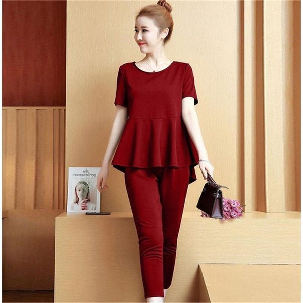 women's tracksuits 5xl 2 piece summer o neck t shirt+ pant elegant short pants elastic casual female work office high waist, Gray
women's tracksuits 5xl 2 piece summer o neck t shirt+ pant elegant short pants elastic casual female work office high waist, Gray
