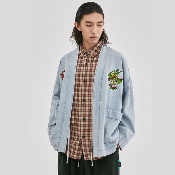 2020 from chinese men cartoons embroidered vintage denim male streetwear hip cardigan jacket outerwear knty, Black;brown
2020 from chinese men cartoons embroidered vintage denim male streetwear hip cardigan jacket outerwear knty, Black;brown