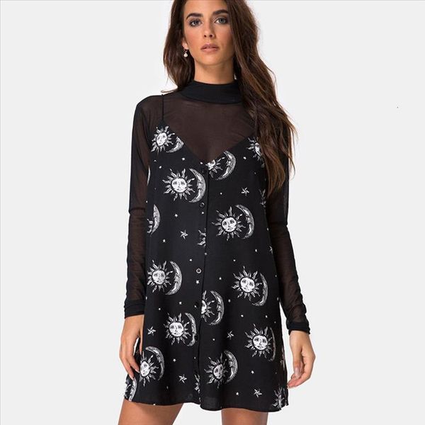 summer fashion good-looking dress women's street gothic punk black sun and moon stars print sleeveless tight dress robe femme40*, Black;gray
summer fashion good-looking dress women's street gothic punk black sun and moon stars print sleeveless tight dress robe femme40*, Black;gray