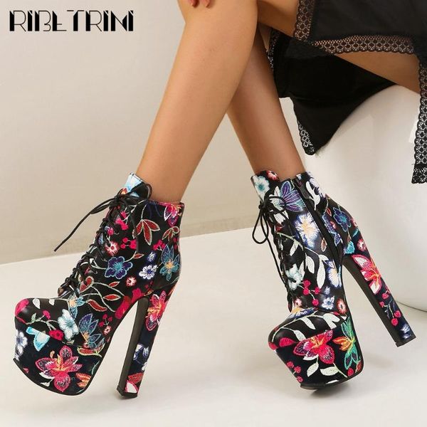 ribetrini fashion mixed-color platform shoes new unique extrem high heels ankle women boots autumn embroider boots, Black
ribetrini fashion mixed-color platform shoes new unique extrem high heels ankle women boots autumn embroider boots, Black