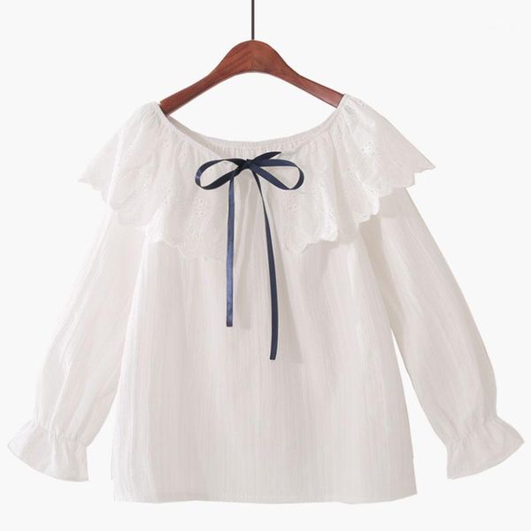 women autumn ruffles embroidery solid color cotton white shirt sweet cute preppy style blouse basic pullover blusas1
women autumn ruffles embroidery solid color cotton white shirt sweet cute preppy style blouse basic pullover blusas1