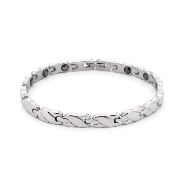 fashion titanium steel color men's and women's hand decoration personalized magnet health care bracelet, Silver
fashion titanium steel color men's and women's hand decoration personalized magnet health care bracelet, Silver