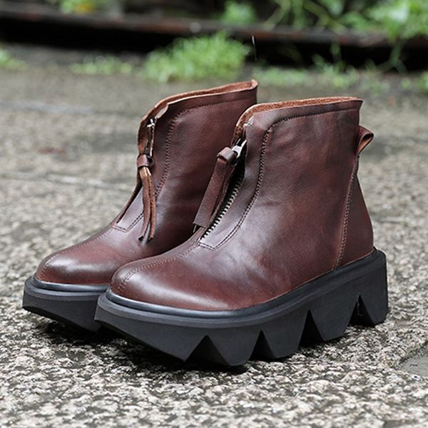 royalmoda leather women's boots autumn and winter new thick-bottomed round head boots cowhide martin boots 201020, Black
royalmoda leather women's boots autumn and winter new thick-bottomed round head boots cowhide martin boots 201020, Black