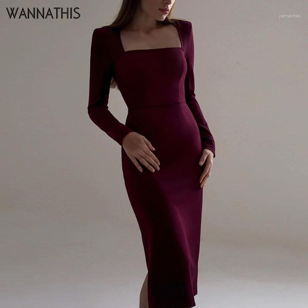 wannathis midi dress women long sleeve square collar autumn slim bodycon elegant party dress casual solid color slim1, Black;gray
wannathis midi dress women long sleeve square collar autumn slim bodycon elegant party dress casual solid color slim1, Black;gray