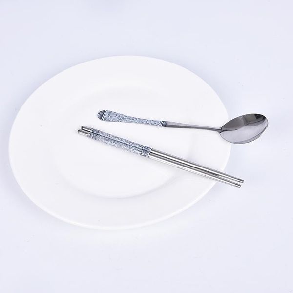 1 set chinese chopsticks spoon fork stainless steel reusable kitchen food sticks personalized patterns for children gift h jllmgj
1 set chinese chopsticks spoon fork stainless steel reusable kitchen food sticks personalized patterns for children gift h jllmgj