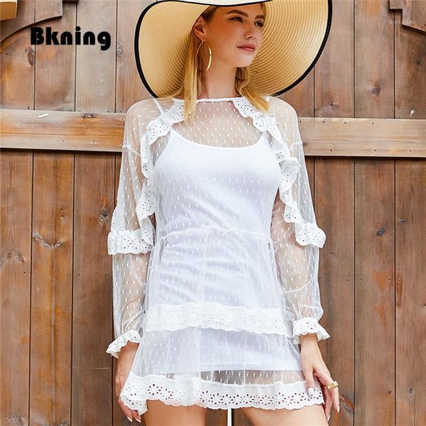 white lace cover up beach woman bathing suit cover-ups bikini salidas de playa para mujer flounce high neck dress plus size xxl1, White;black
white lace cover up beach woman bathing suit cover-ups bikini salidas de playa para mujer flounce high neck dress plus size xxl1, White;black