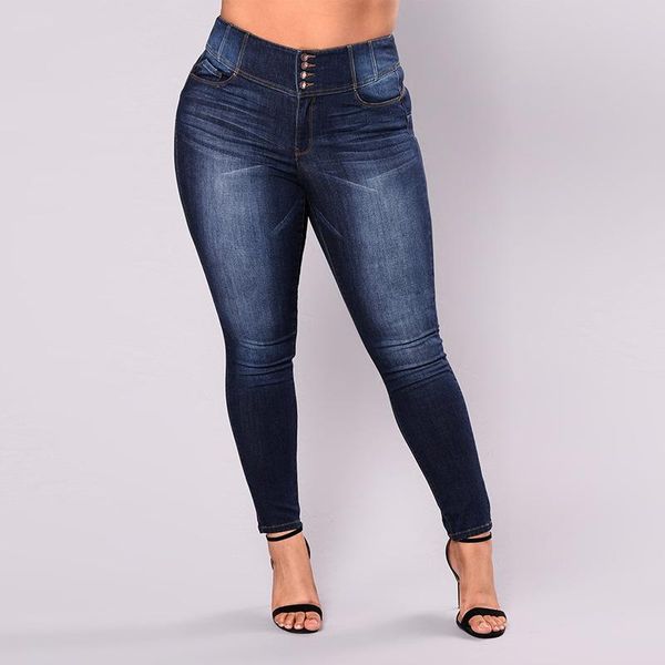 women's jeans autumn street fashion elegant solid high waist stretch tight large size denim trousers, Blue
women's jeans autumn street fashion elegant solid high waist stretch tight large size denim trousers, Blue