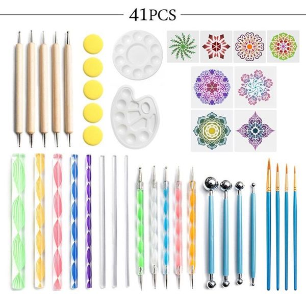 41pcs mandala dotting tools set for painting rock stone acrylic stick drawing brush stencil qylopm, Silver
41pcs mandala dotting tools set for painting rock stone acrylic stick drawing brush stencil qylopm, Silver