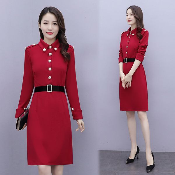 red women black business belt plus size -5xl fat woman ladies work party dress casual coio, Black;gray
red women black business belt plus size -5xl fat woman ladies work party dress casual coio, Black;gray