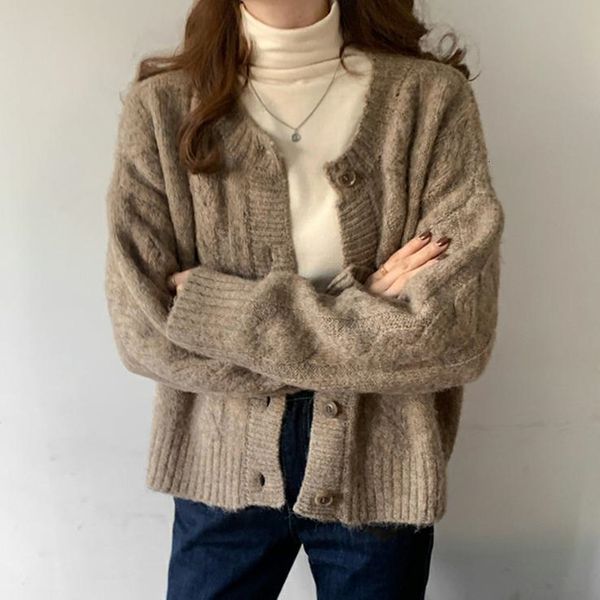 2021 New 3 colours Korean autumn soft torsion style soild neck knitted warm sweaters cardigans womens (yx2213) GER3, White;black
2021 New 3 colours Korean autumn soft torsion style soild neck knitted warm sweaters cardigans womens (yx2213) GER3, White;black