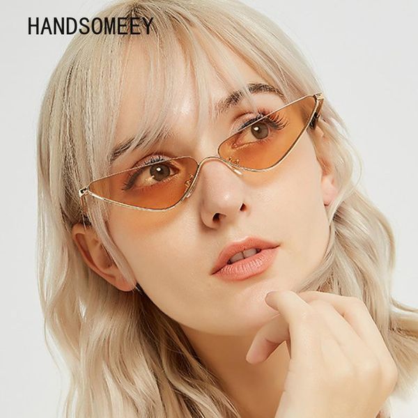 cat eye sunglasses women 2020 rimless metal vintage brand designer sun glasses ladies shades triangle eyeglasses uv400, White;black
cat eye sunglasses women 2020 rimless metal vintage brand designer sun glasses ladies shades triangle eyeglasses uv400, White;black
