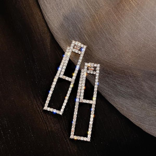 fyuan rectangle rhinestone dangle earrings for women fashion geometric crystal drop earrings statement gifts, Silver
fyuan rectangle rhinestone dangle earrings for women fashion geometric crystal drop earrings statement gifts, Silver