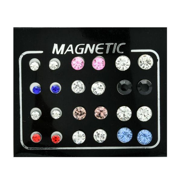 12 pairs non pierced rhinestone magnetic stud earrings clip-on earrings jewelry, Golden;silver
12 pairs non pierced rhinestone magnetic stud earrings clip-on earrings jewelry, Golden;silver