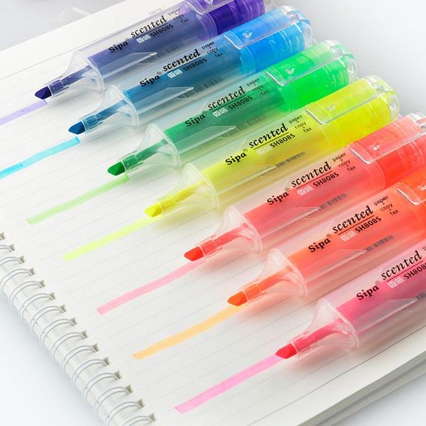 transparent scented marker highlighter pen for reading fragrant fluorescent color office paper fax copy school supplies a6278, Black;red
transparent scented marker highlighter pen for reading fragrant fluorescent color office paper fax copy school supplies a6278, Black;red