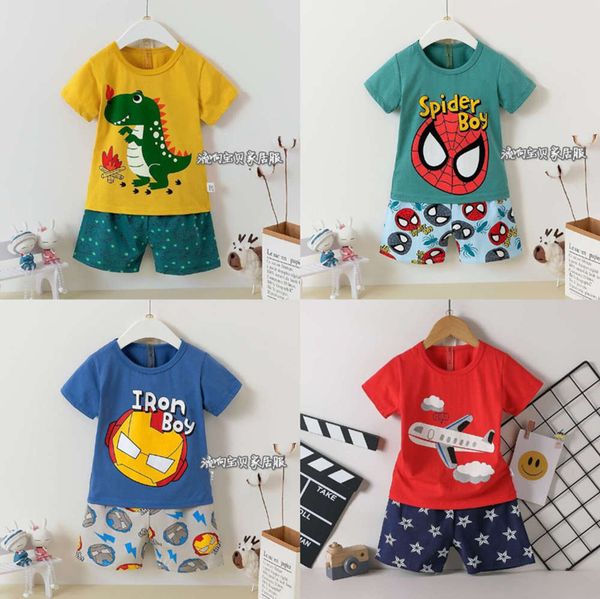2020 new summer wear boys' korean short sve children's cartoon printed underwear pajamas home suit, Blue;red
2020 new summer wear boys' korean short sve children's cartoon printed underwear pajamas home suit, Blue;red