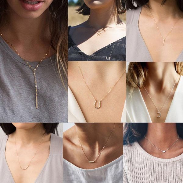women's geometric heart-shaped crescent shape vertical bar stainless steel necklace fashion personality decoration jewelry gift, Silver
women's geometric heart-shaped crescent shape vertical bar stainless steel necklace fashion personality decoration jewelry gift, Silver