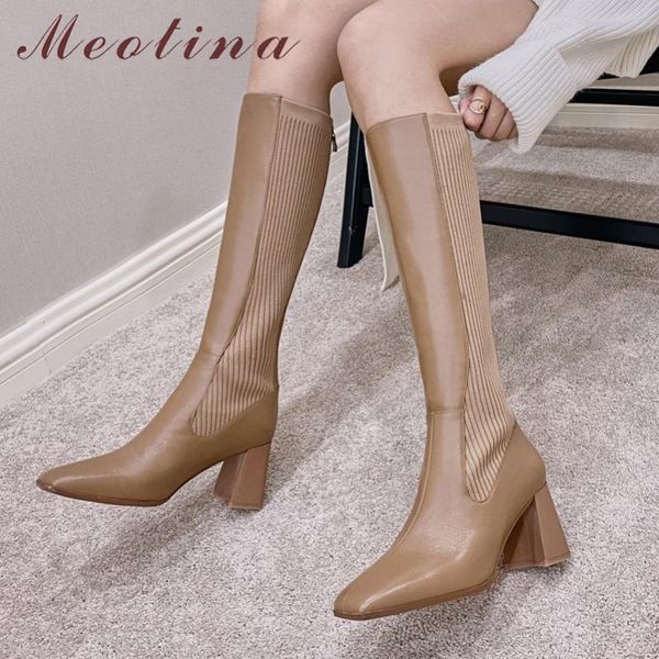 boots meotina women long shoes real leather thick heels knee high square toe heel zipper ladies autumn winter, Black
boots meotina women long shoes real leather thick heels knee high square toe heel zipper ladies autumn winter, Black